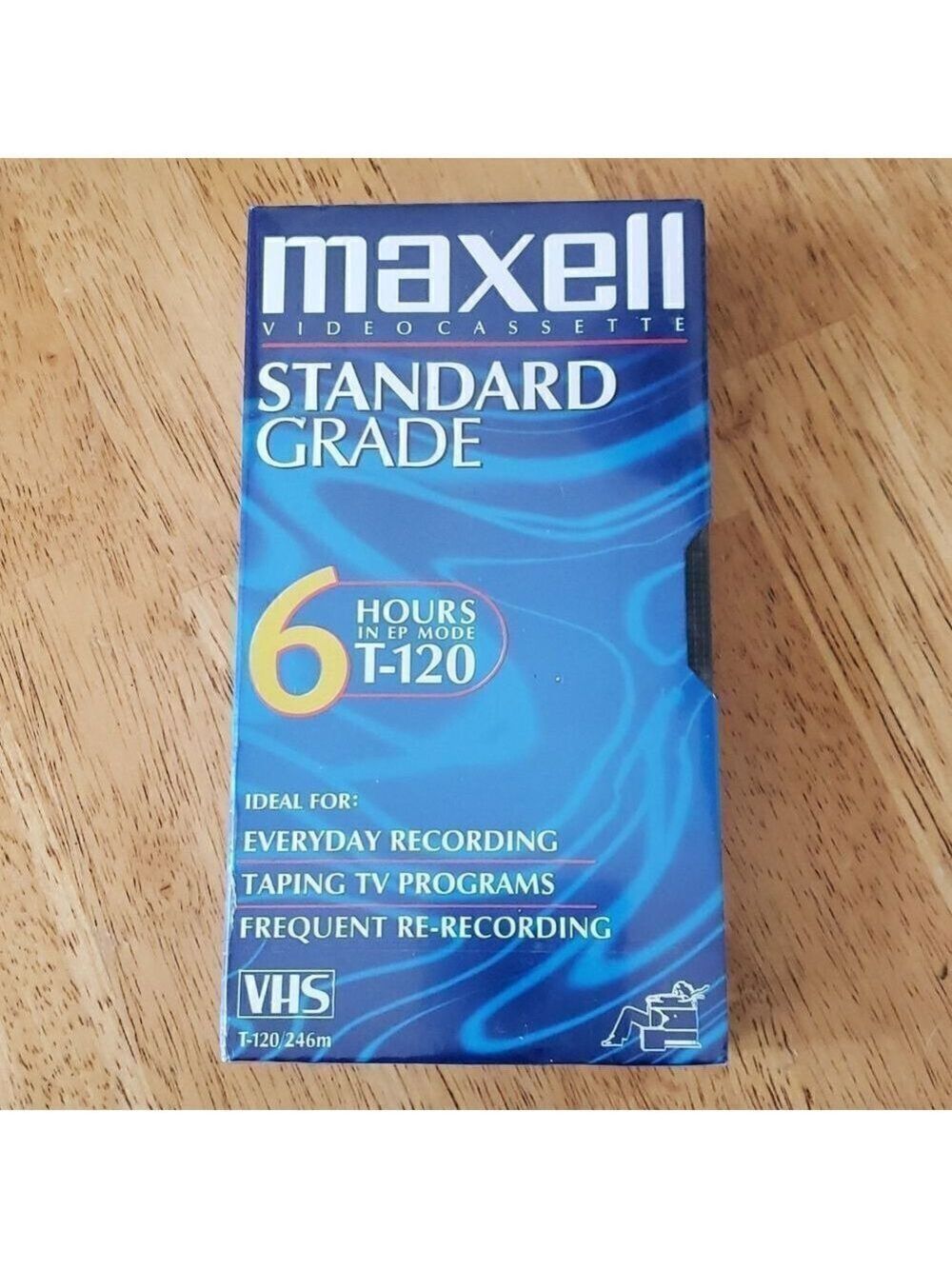 𝅺MAXELL VHS Video Cassette New Sealed Standard Grade 6 hours in EP Mode T-120